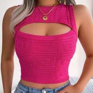 Peakaboo Sleeveless Knit Top